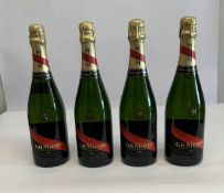Four G.H.Mumm Champagnes 4 x 750ml.