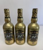 Three Chivas Regal XV 15 year old blended Scotch whisky 3 x 700ml.