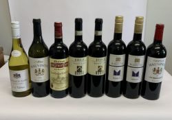 Eight assorted red/white wines to include Barolo Monforte D'Alba 2020 Monti 2 x 750ml, Chateau Mauvi