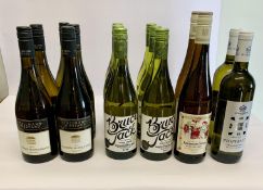 Five Stallmann-Hiestand Weisser Burgunder 2023 Trocken white wine 6 x 750ml (one cap dented), six Br