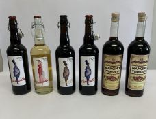 Two Mon Dieu Vermouth Rosso 750ml, one Mon Dieu Vermouth white 750ml, one Mon Dieu Vermouth reserve