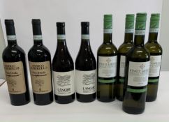 Four Pinto Grigio Delle Venezie 2022 Italia white wine 4 x 750ml, two Langhe Nebbiolo 2022 red wine