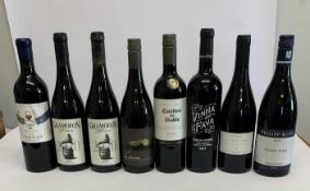 Eight assorted red wines to include Gramofon Merlot 2020, 2 x 750ml, Philipp Kuhn Pinot Noir 2022, 7