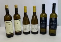 Two Aura Vendimia Nocturna Verdejo 2023 white wine 2 x 750ml, two Senorio Del Bierzo Godello 2023 wh