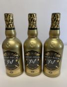 Three Chivas Regal XV 15 year old blended Scotch whisky 3 x 700ml.