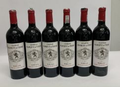 Six Chateux Marquis De Terme 2021 Margaux Grand Cru Classe En 1855 red wine 6 x 750ml (foil tops sli