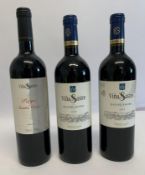 Vina Sastre Pago De Santa Cruz 2021 Ribera Del Duero red wine 750ml (label has stain mark), two Vina