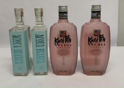 Two Acqua Bianco Liqueur 2 x 500ml and two Kwai Feh Lychee Liqueur 2 x 700ml.