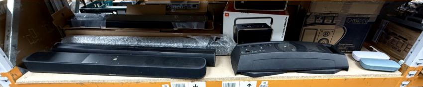 Assorted audio items sold for parts.