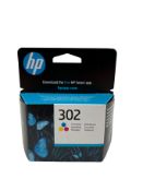 Sixty HP 302 Tri-color Ink Cartridges (Warranty ends: Jun 2026) (M/N: F6U65AE UUS EAN: 888793802991)
