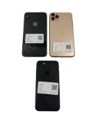Assorted Apple iPhones sold for parts only (iCloud locked).