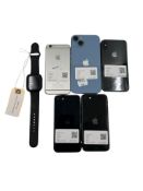 Five pre-owned Apple iPhones and an Apple Watch sold for parts (MDM/iCloud locked).