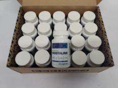 Twenty as new bottles of Prostaline for Men's Health Food Supplements (20 capsules per bottle, expir