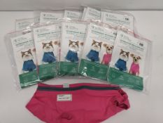 Ten as new VetMedWear recovery suit, wound protection clothing for pets post-surgery, Size S.