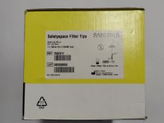 Eight boxes of as new Sartorius Safetyspace Filter Tips Single Tray 200ul Pre-sterilize, 1 Sales Uni