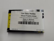An as new Carl Zeiss Meditec Halogen Projection Lamp Replacement (MN:266002-1148-110).
