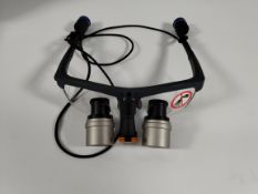 A pair of Orascoptic dental loupes, HDL 3.5 Through the Lens Dragonfly Neo (GEN 2), Small, Midnight