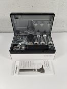 An as new Riester 3.5v xenon otoscope with C-handle, comes with two lithium batteries (REF: 3860).