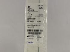 Five boxes of Cordis Anglograhic Catheters 4Fr X 0.038 in X 125 cm (REF: 451-406P0) As new, damaged