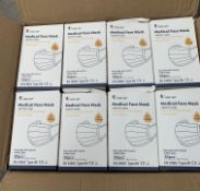 A box of as new Gemtier Medical face mask with ear loops 17 x 9.5cm, 2000 masks.