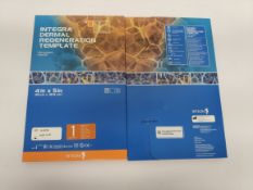 Two as new packs of Integra Dermal Regeneration Templates, Non-pyrogenic, 10cm x 12.5cm (One sheet i