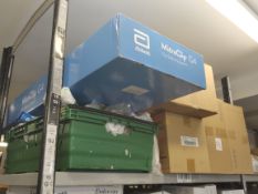 A large quantity of expired medical products and equipment (four shelves) (Please note: these items