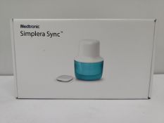 An as new box of five Medtronic Simplera Sync Glucose Sensors (REF: MMT-5120C1, EXP: 2025/07/09).