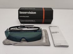 An as new pair of LaserVision laser safety goggles (REF: F18P1M011003).