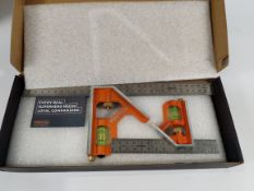 Six as new Presch 10110 combination square sets, 150mm and 300mm metric.