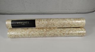 Three rolls of Versace Home wallpaper, Barocco Floral, roll size 0.70m X 10.05m (93583-1).