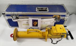 A pre-owned Clegg impact soil tester 4.5kg with Bluetooth & GPS, operating manual and hard case.