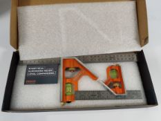 Six as new Presch 10110 combination square sets, 150mm and 300mm metric.