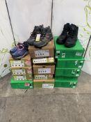 Fourteen pairs of children's assorted Mountain Warehouse walking boots.