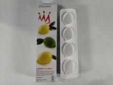 A box of five as new Silikomart Limone & Lime 120 3D fruit Silicone mould for cooking (8051085303588