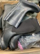Thirteen pairs of assorted as new wellies.