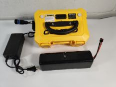 A GOYOJO Scuba Dive Pump with batteries, requires UK adaptor (sold as seen).