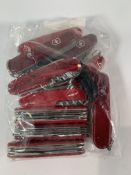 Ten pre-owned Victorinox Swiss Army penknives (over 18s only).