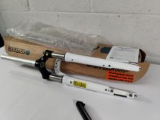 An as new Suntour Fork NX1 coil RL 63mm 28'' QR100 white 1 1/8''.