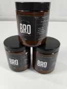 Three Bro candles sets for men, 200g jars, natural scented soy wax candles, 40-50 hour burn time, la