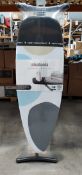 An as new Brabantia ironing board type D with heat resistant parking zone, size 135 x 45cm, adjustab