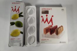 Seven as new Silikomart products; 3x Limone & Lime 120 cooking moulds (8051085303588) and 4x Espogel