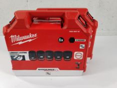 Two as new Milwaukee 3/4in socket sets 4932498749.
