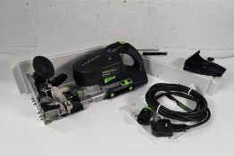 An as new Festool Domino XL DF 700 EQ-Plus Jointing Machine Set, 240V.
