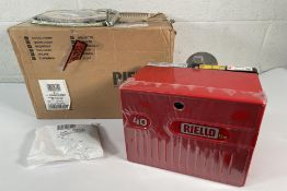 A Riello 40 G3B kerosene central heating oil burner.