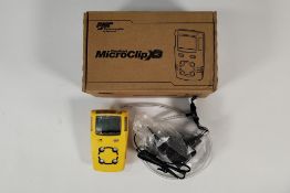 An as new BW Technologies by Honeywell, Gas Alert Micro Clip X3 Gas Detector (REF: MCX3-XWHM-Y-EU) (