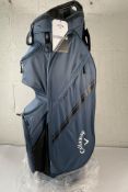 An as new Callaway Chase 14 golf cart bag, navy.