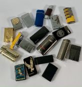 Nineteen pre-owned lighters to include Zippo and related.