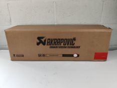 An as new Akrapovic Silencer Kit for a Triumph Tiger Sport 800 (REF: A9605001).