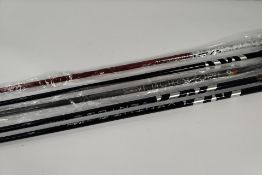 Fifteen as new assorted golf Iron shafts, various brand and colours.