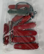 Ten pre-owned Victorinox Swiss Army penknives (over 18s only).